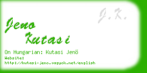 jeno kutasi business card